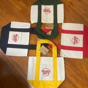 Trader Joe’s Mini Canvas Tote (Set Of 4) Limited Edition, NWT